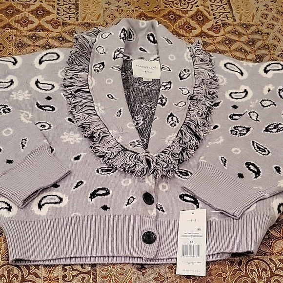 Habitual Purple Sweater Cozy Knitted Design - Picture 1 of 3